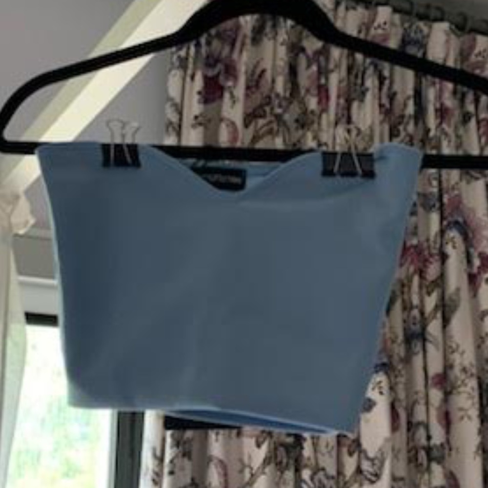 Blue Strapless Croptop NEVER WORN